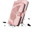 Θήκη με πτερύγιο για Samsung Galaxy A26, Butterfly, ροζ rose gold