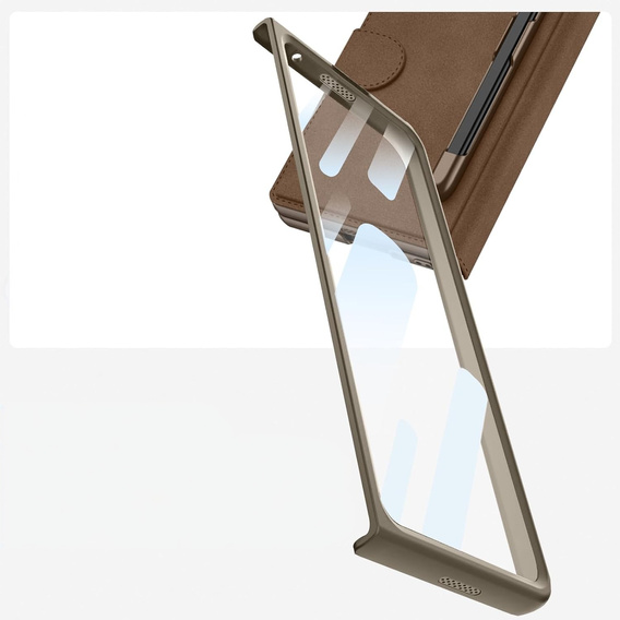 Θήκη πορτοφολιού με πτερύγιο καφέ για Samsung Galaxy Z Fold 7 5G