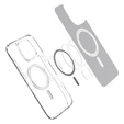 Θήκη MagSafe Spigen για iPhone 16 Pro, Ultra Hybrid, διαφανής / λευκή + Μετριασμένο γυαλί 9H