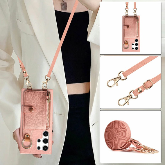 Θήκη για Samsung Galaxy S25 Ultra, GKK Leather, μαύρη