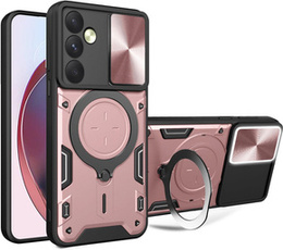 Θωρακισμένη θήκη για Samsung Galaxy M55 5G, CamShield Slide, ροζ rose gold