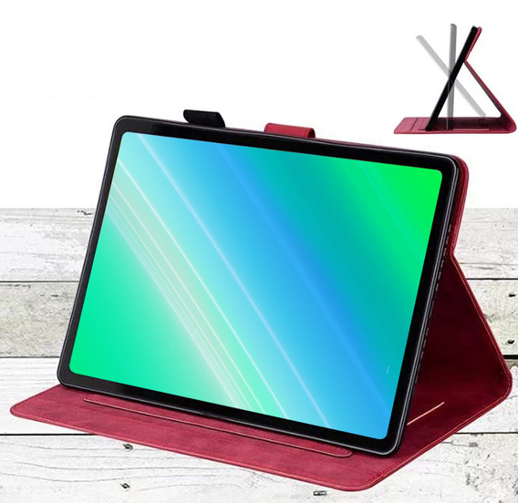θήκη για iPad 10.2" 2021/2020/2019 (9/8/7 gen.), με πτερύγιο, animal, κόκκινη