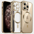 Θήκη για iPhone 11 Pro, Electro MagSafe, χρυσή + Γυαλί για την οθόνη