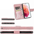 Θήκη με πτερύγιο για Oppo A80, Butterfly, ροζ rose gold