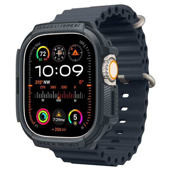 Θήκη Spigen Rugged Armor Dark Gray για Apple Watch Ultra 1 / 2 (49 mm)