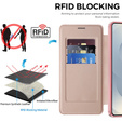 Θήκη με πτυσσόμενο καπάκι RFID Wallet MagSafe με προστασία κάμερας για Samsung Galaxy S26 Plus, ροζ