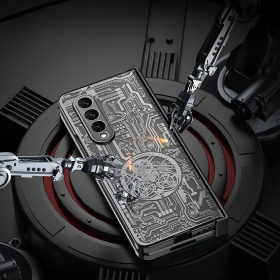 Θήκη για Samsung Galaxy Z Fold 4 5G, Mechanical Legend, μαύρη