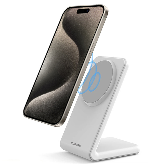 ασύρματος επαγωγικός φορτιστής ERBORD, 15W, λευκό