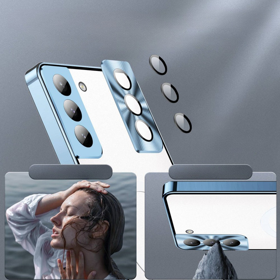 θήκη προστασίας κάμερας για το Samsung Galaxy S21 FE 5G, CamShield MagSafe, διαφανής / μπλε