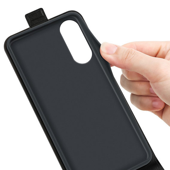 Θήκη με πτερύγιο για Samsung Galaxy S25 Edge, Flip, μαύρη