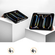 Θήκη για iPad Pro 11" 2024 (5 gen.), Smartcase με χώρο για γραφίδα, ροζ