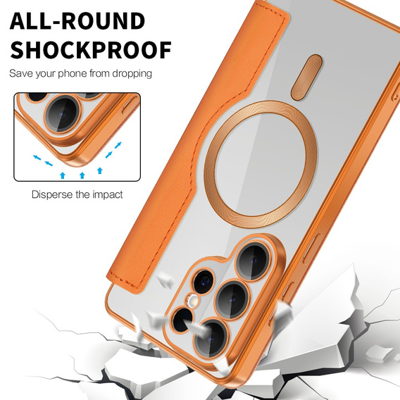 Θήκη με πτυσσόμενο καπάκι RFID Wallet MagSafe με προστασία κάμερας για Samsung Galaxy S26 Ultra