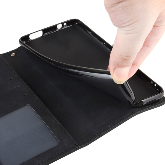 Θήκη με πτερύγιο για Realme 11 Pro 5G / Pro+ 5G, Card Slot, μαύρη