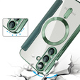 Θήκη με πτερύγιο για Samsung Galaxy S25+ Plus, RFID Wallet MagSafe CamShield, πράσινη