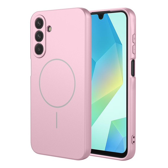Θήκη σιλικόνης για Samsung Galaxy A17 5G, για MagSafe, ροζ