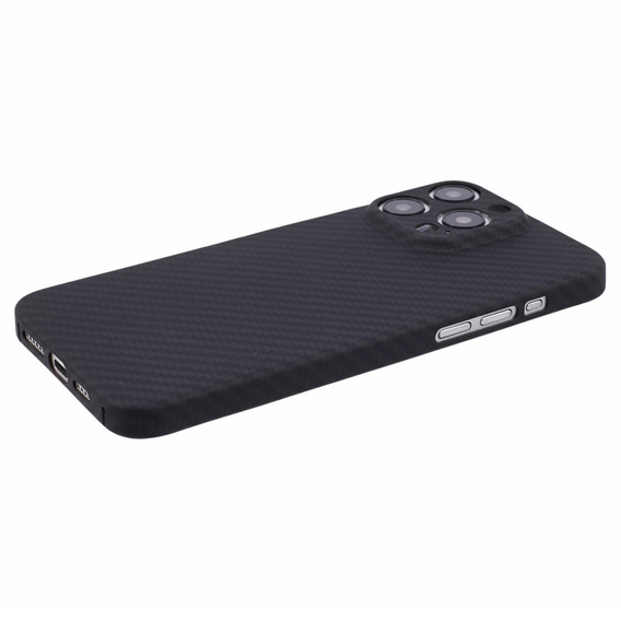 Θήκη για iPhone 15 Pro Max, Aramid Fiber Cover, μαύρη
