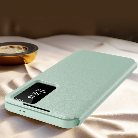 Αναδιπλούμενη θήκη για Samsung Galaxy A56 5G, Smart View Wallet, πράσινη