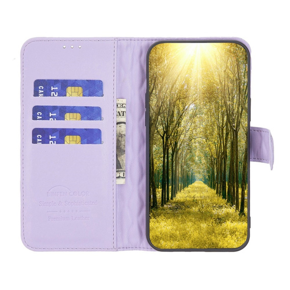 Θήκη με πτερύγιο για Samsung Galaxy A15, Wallet, BINFEN COLOR, μωβ