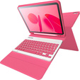 Θήκη + πληκτρολόγιο iPad 10.9 2022 10 Gen, Pen Slot, ροζ rose gold