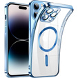 Θήκη για iPhone 14 Pro, Electro MagSafe, μπλε + Γυαλί για την οθόνη