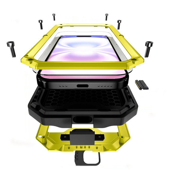 Θήκη R-JUST με προστατευτικό οθόνης και βάση για iPhone 17