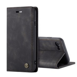 θήκη CASEME για iPhone 7/8/SE 2020/SE 2022, Leather Wallet Case, μαύρη