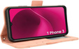Θήκη με πτερύγιο για T Phone 3 5G, Card Slot, ροζ