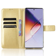 Θήκη με πτερύγιο για Infinix Note 40 Pro, Crazy Horse Wallet, χρυσή