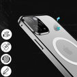 Μαγνητική θήκη MagSafe Dual Glass για iPhone 14 Pro Max, ασημένια