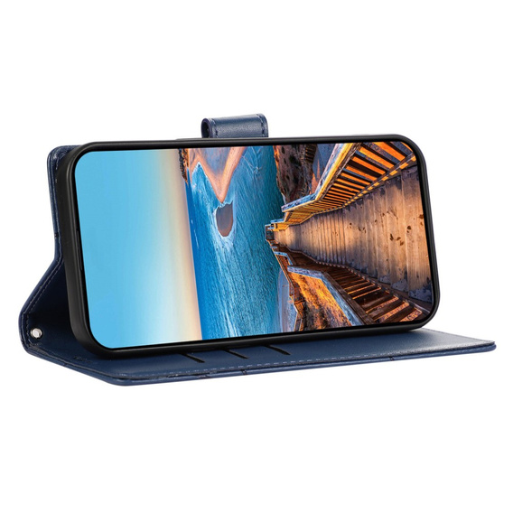 Θήκη με πτερύγιο για Realme 12 Pro 5G / 12 Pro+ 5G, Leather Line Wallet, μπλε