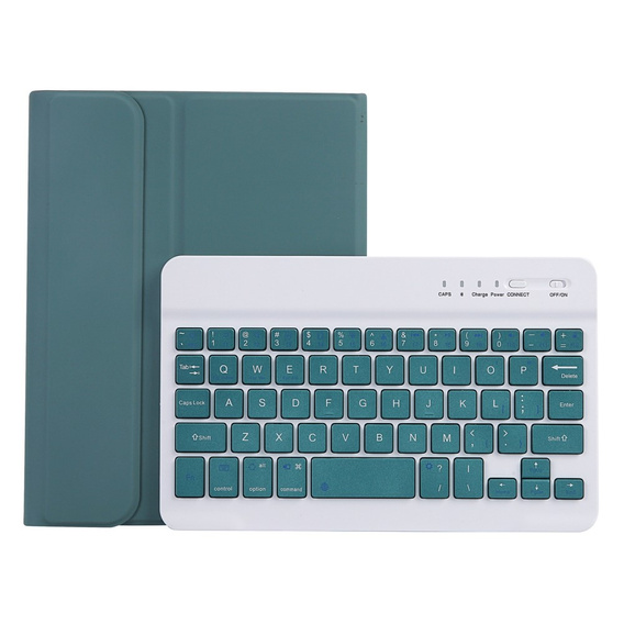 Θήκη με πληκτρολόγιο bluetooth για iPad mini 8.3" 2021 (6 gen.) / iPad mini 8.3" 2024 (7 gen.), σκούρα πράσινη