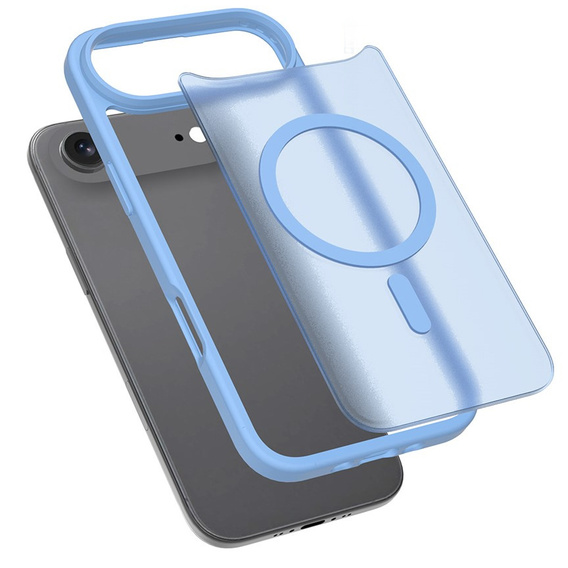 Θήκη Matt για iPhone Air, για MagSafe, ημιδιαφανές μπλε