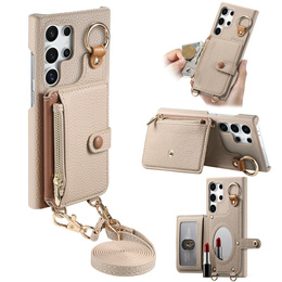 Θήκη για Samsung Galaxy S25 Ultra, GKK Leather, μαύρη