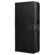 Θήκη με πτερύγιο για Realme C61, Crazy Horse Wallet, μαύρη