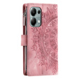 Θήκη με πτερύγιο για Xiaomi Redmi Note 13 Pro 4G / Xiaomi Redmi Note 14S / Xiaomi Poco M6 Pro 4G, Mandala, ροζ rose gold
