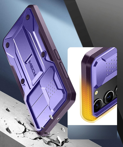 Θήκη για Samsung Galaxy S23, Tongate MECH Series, μωβ