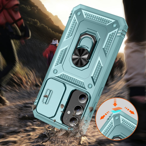 Θήκη για Samsung Galaxy S23 FE, CamShield Slide, πράσινη