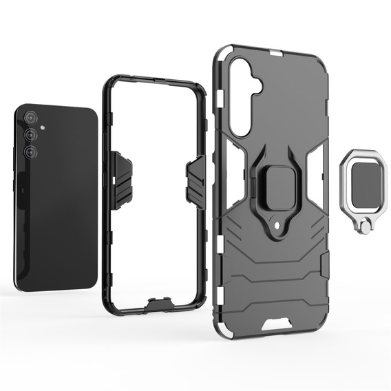 Θήκη για Samsung Galaxy A34 5G, Kickstand Ring, μαύρη