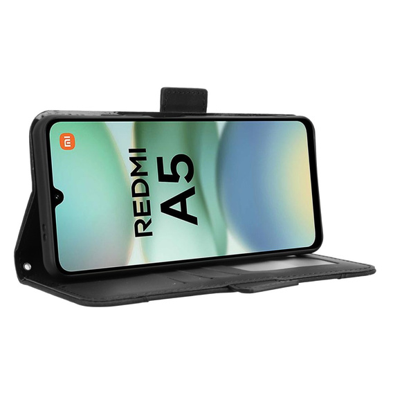 Θήκη με πτερύγιο για Xiaomi Redmi A5, Card Slot, μαύρη
