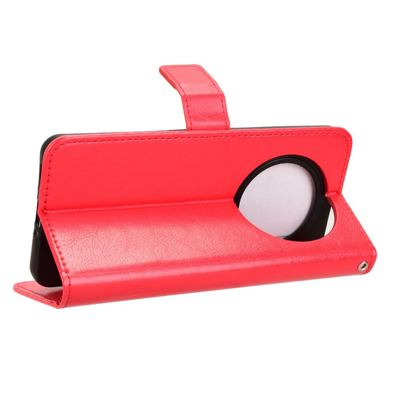 Θήκη με πτερύγιο για Oppo Reno 12FS / 12F, Crazy Horse Wallet, κόκκινη