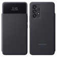 Γνήσια θήκη Samsung για Galaxy A53 5G, S View Wallet Cover, μαύρη