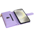 θήκη πτερύγιο για Samsung Galaxy S25 Edge, Rhombus Crossbody Leather, μωβ