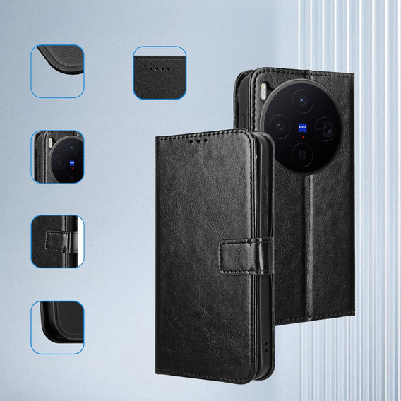 Θήκη με πτερύγιο Crazy Horse Wallet για Vivo X300