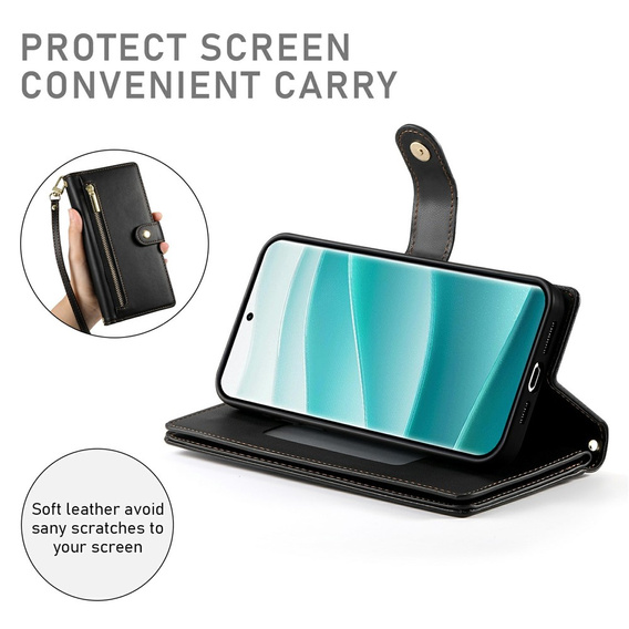 Θήκη με πτυσσόμενο καπάκι και τσέπη με φερμουάρ για Xiaomi Redmi Note 15 Pro 5G