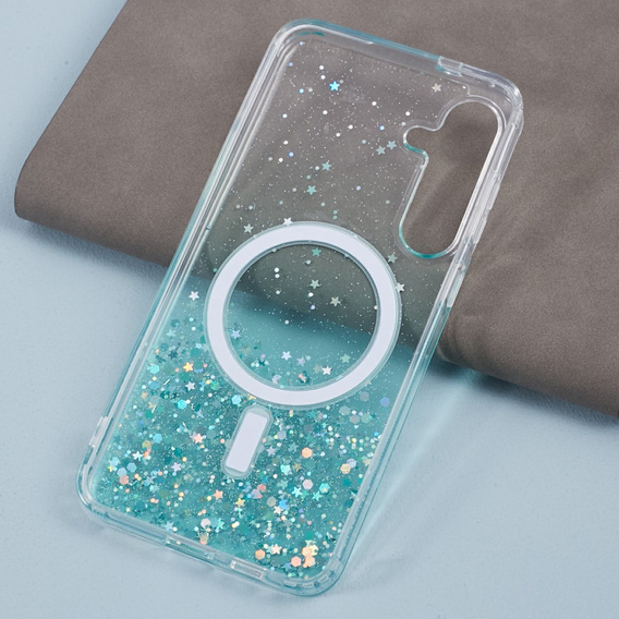 θήκη για Samsung Galaxy S24, Glittery, για MagSafe, πράσινη