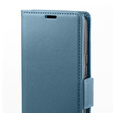 Θήκη για Xiaomi 14T, ERBORD Glossy Litchi, πορτοφόλι με πτερύγιο, μπλε