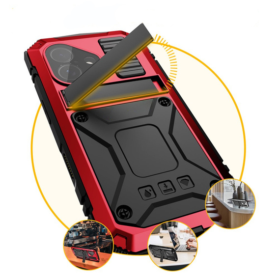 Θήκη R-JUST με βάση και ενσωματωμένο γυαλί για iPhone 17