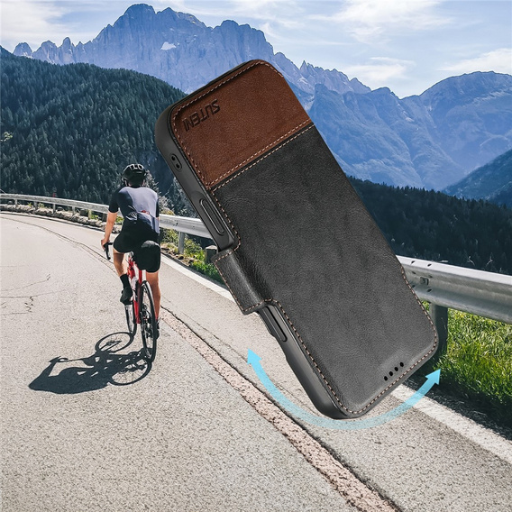 Αναδιπλούμενη θήκη 2 σε 1 για iPhone 17 Pro Max, SUTENI, για MagSafe, μαύρο