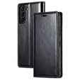 Θήκη με πτερύγιο για Samsung Galaxy S23, ERBORD Waxy Wallet, μαύρη
