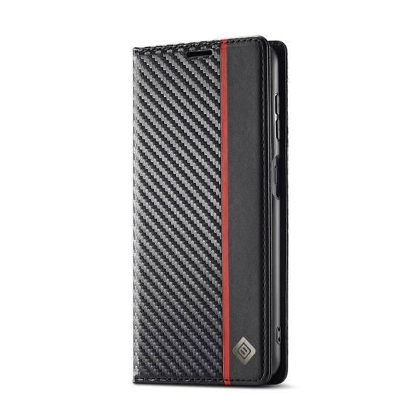 Θήκη με πτερύγιο για Samsung Galaxy A35 5G, Carbon LC.IMEEKE, μαύρη